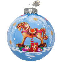 Шар стекло 06,5см (серия Символ года) "Лошадка детская" п/уп. арт.КУ-65-254017