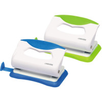 Дырокол (10л) deVENTE пластиковый с каучуковой вставкой, с линейкой Color арт.4020804 (Ст.)