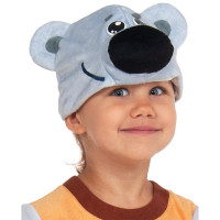 Маска-шапочка карнавальная плюш (МУЛЬТ ГЕРОЙ) "Тучка МИМИШКИ" цв.серый р.52-54 арт.41002