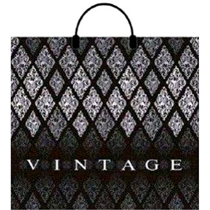 Пакет ПВД пластмассовые ручки 38*34+3 90мкм Винтаж