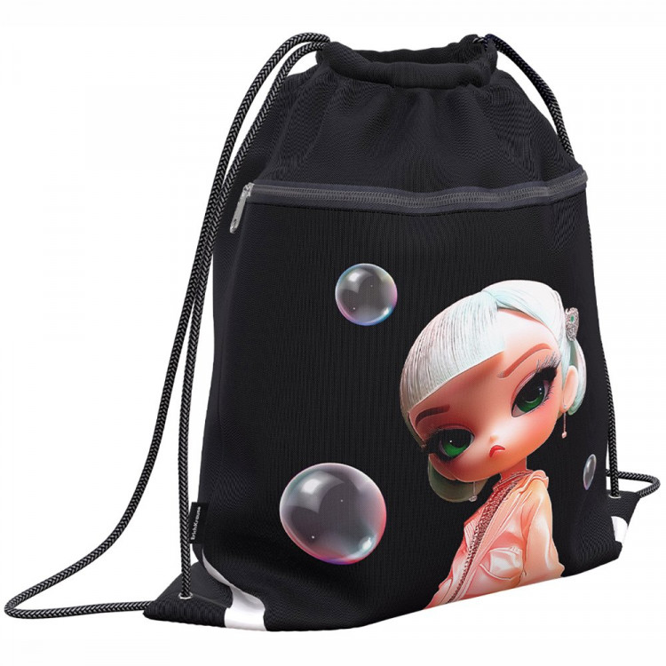 Сумка для сменной обуви 1 отделение с карманом на молнии (ErichKrause) Bubble Girl 41х50 см арт.64945