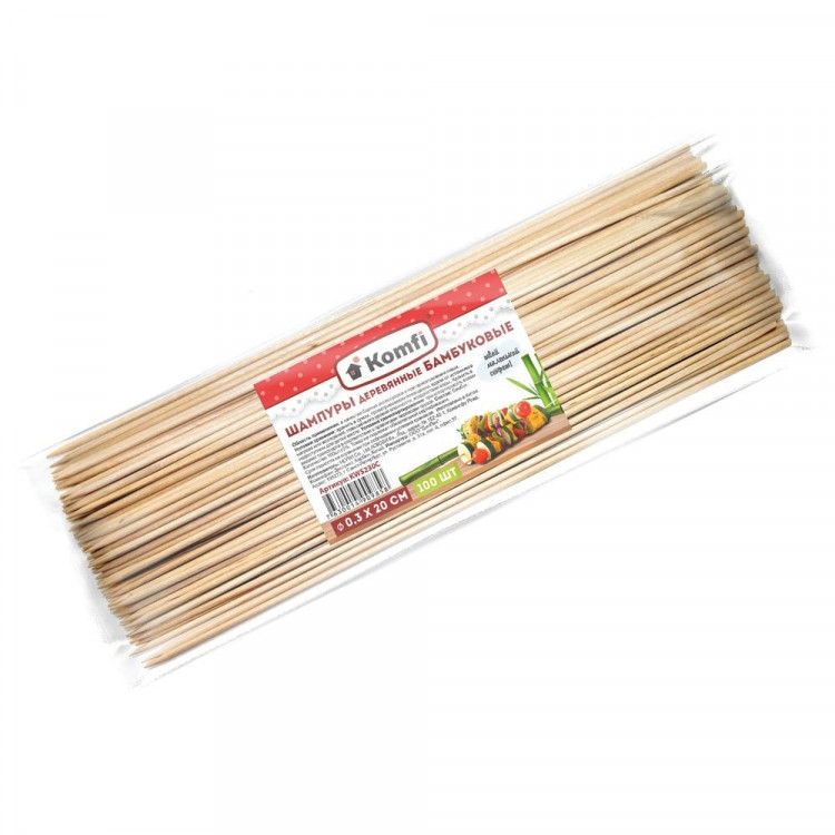 Шпажки бамбуковые, длина 200мм Komfi  (Ст.100)