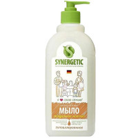 Мыло жидкое для рук и тела  500мл дозатор Synergetic миндальное молочко арт.105058/6 (Ст.6)