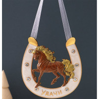 Сувенир-подвеска "Подкова-оберег. Удачи!" 10,5см эмаль, старзы арт.10906375