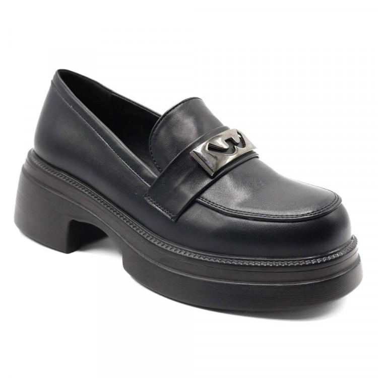 Туфли для девочки (Nalisha) черные верх-искусственная кожа подкладка- искусственная кожа артикул apb-68-1