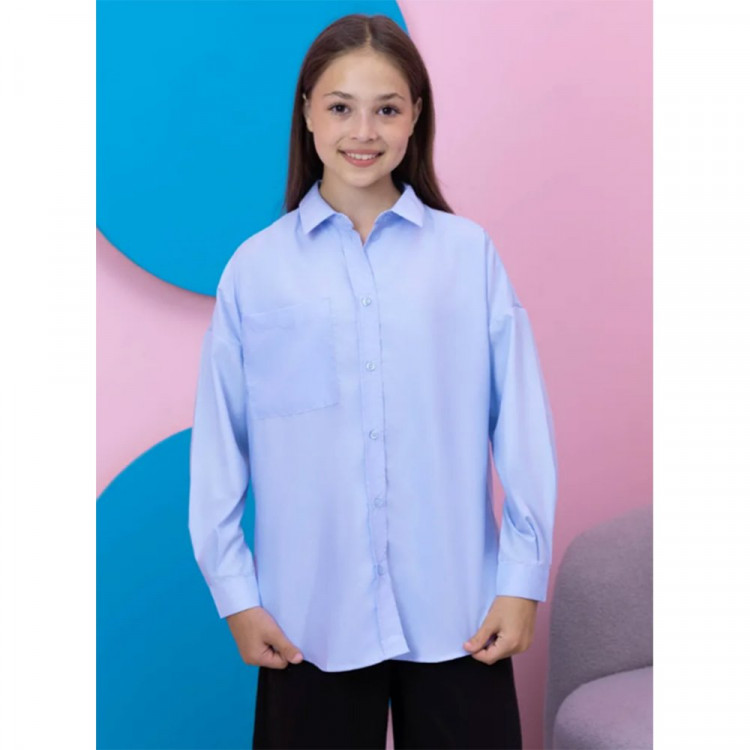 Блузка для девочки (BROSTEM) длинный рукав цвет голубой арт.3LBD3+2 размерный ряд 30/122-44/164