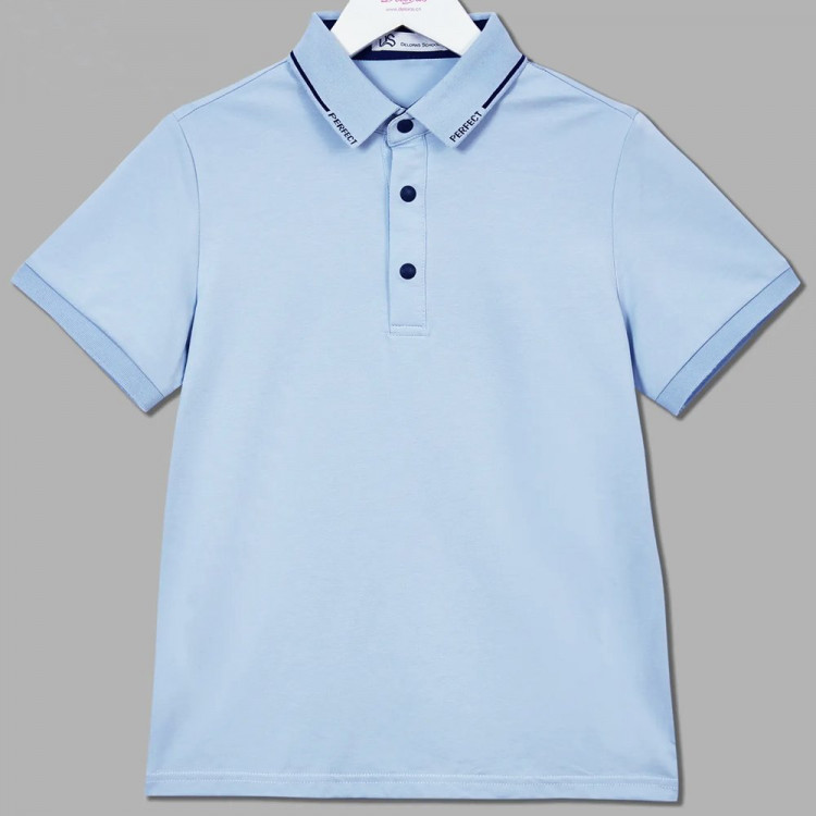 Поло для мальчика (Делорас) короткий рукав цвет голубой арт.Z71766SN