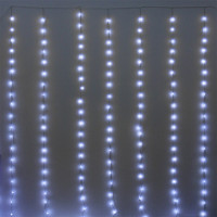 Гирлянда эл.д/дома занавес Bright light 3*3м 240LED (св.провод) цв.белый 8реж. арт.725-927