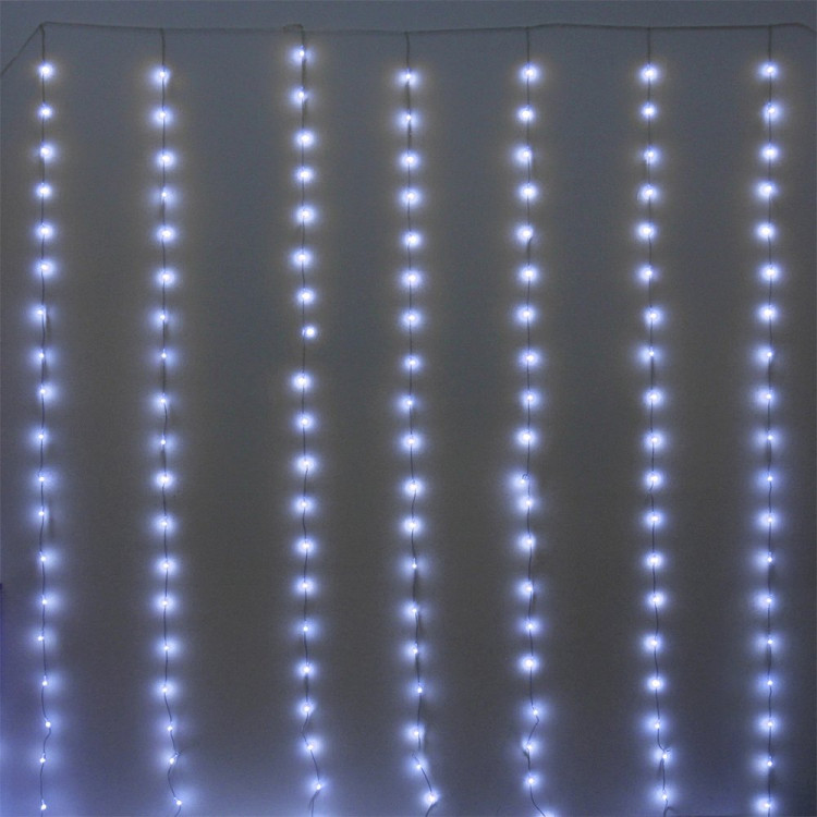 Гирлянда эл.д/дома занавес Bright light 3*3м 240LED (св.провод) цв.белый 8реж. арт.725-927 Гирлянда эл.д/дома занавес Bright light 3*3м 240LED (св.провод) цв.белый 8реж. арт.725-927