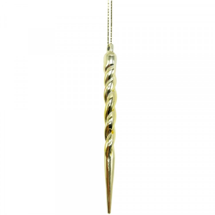 Украшение декор.подвеска "Сосулька" 15,8см цв.золото арт.95356