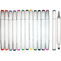 Маркеры для скетчинга двусторонние (deVENTE) Emotion 12цветов пластиковая упаковка арт 5044100