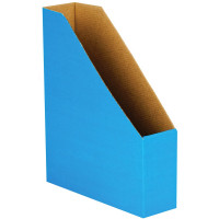 Накопитель вертикальный А4 г/картонный 75мм синий арт.225417 (Ст.10)
