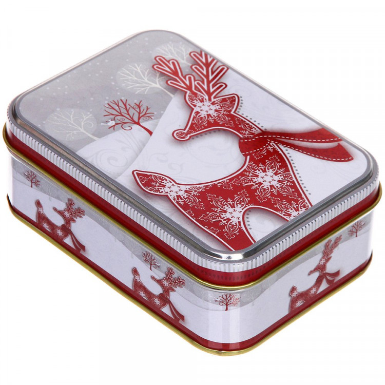 Банка жестяная "Сказочный олень" 12*8,5*3,4см 350мл арт.894-436