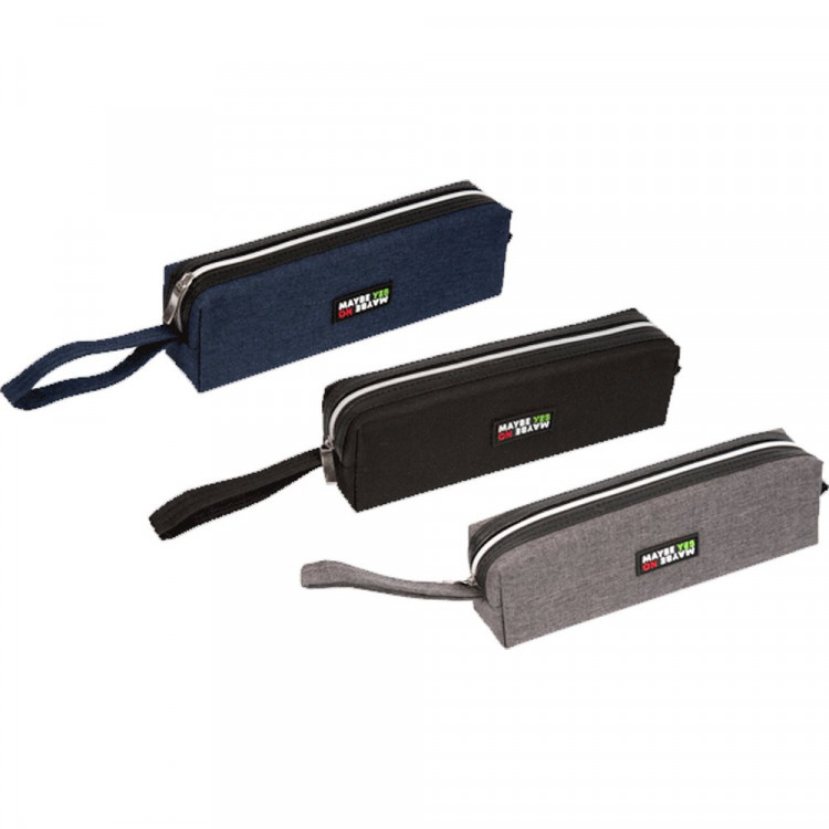 Пенал-косметичка 1 отделение (deVente) May Be YES 210х60х40мм ассорти арт.7025226