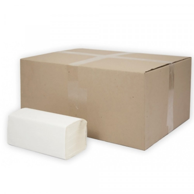 Полотенце бумажное V(ZZ)-сложение 1-сл 250л белые Терес Стандарт (22*23) Система H3  арт.Т-0225 (Ст.20)