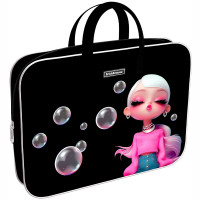 Папка А4 текстиль на молнии ручка-тесьма ErichKrause Куколка арт.64981