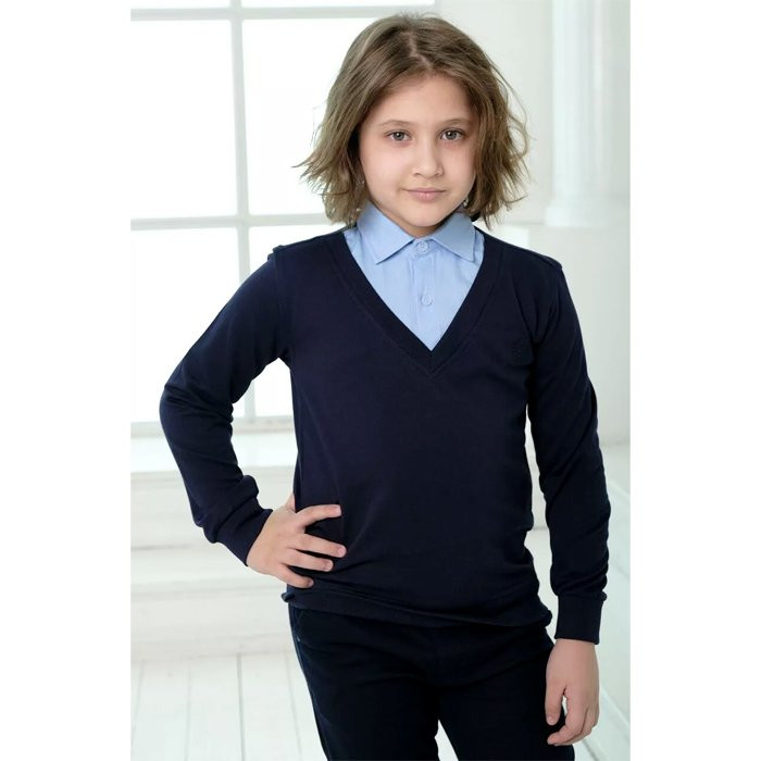 Джемпер-обманка для мальчика (UNIKKIDS) арт.UK-1010 размерный ряд 30/122-46/170 цвет темно-синий с голубым воротом Джемпер-обманка для мальчика (UNIKKIDS) арт.UK-1010 размерный ряд 30/122-46/170 цвет темно-синий с голубым воротом