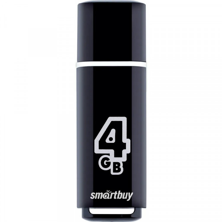 Флеш диск 4GB USB 2.0 Smartbuy Glossy series SB4GBGS-K, черный Флеш диск 4GB USB 2.0 Smartbuy Glossy series SB4GBGS-K, черный