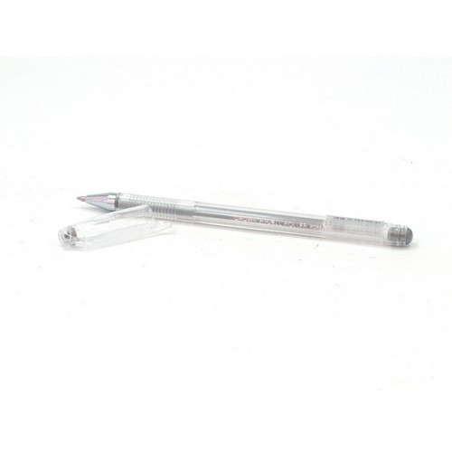 Ручка гелевая  прозрачный корпус  Crown 0,5мм серебро