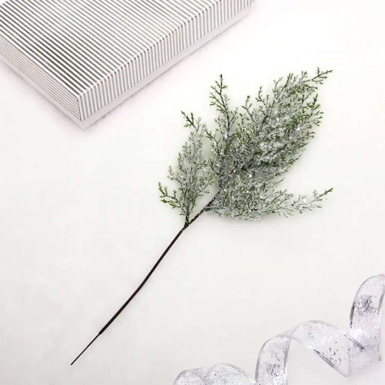 Украшение декоративное "Ветка. Хвоя голубая" 50см арт.259-712