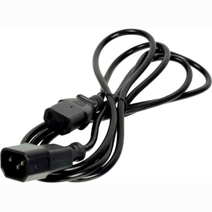 Кабель-удлинитель питания NINGBO AN23-1008, IEC C13 - IEC C14, 1.8м, черный