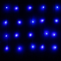 Гирлянда электрическая для дома занавес Бахрома 2,5*0,6/0,6м 48LED цвет синий (светлый провод) 4режимов арт.183-523