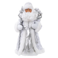 Игрушка декоративная "Дед Мороз в серебристом костюме" 30,5см арт.82526