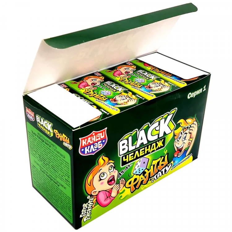 Жевательная конфета Black Челендж 15гр Фанты с татуировкой (Ст.24)