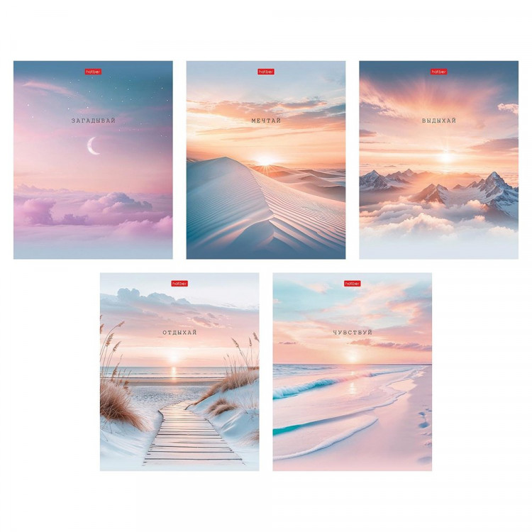 Тетрадь А5 клетка 96 листов скоба (Hatber) В моменте Soft-touch ламинация ассорти арт.96Т5лВ1