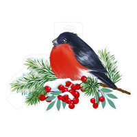 Плакат А4 "Снегирь на ветке рябины" арт.9268100