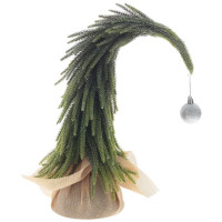 Елка настольная 36см (Хвоя литая, с шариком в кашпо) арт.805452