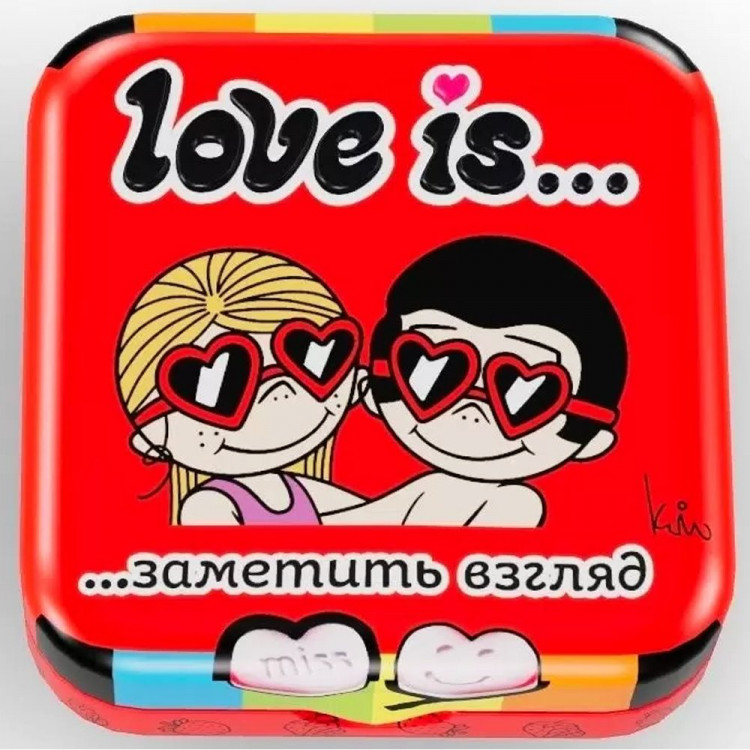 Конфета освежающая Love Is 20гр, Клубника (Ст.12)