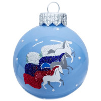 Шар стекло 06,5см (серия Символ года) "Тройка триколор" п/уп. арт.КУ-65-254045