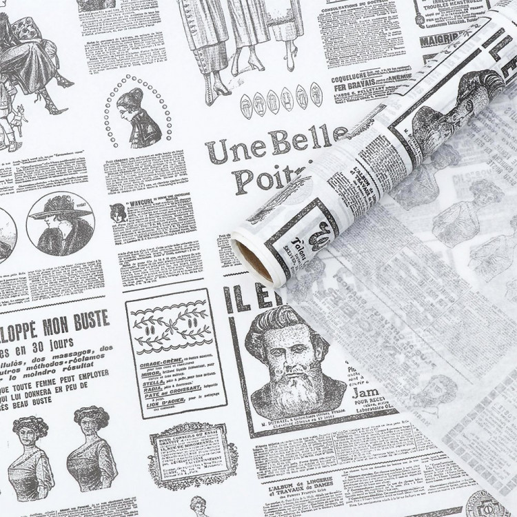 Бумага силиконизированная "Газета" 0,38*5м арт.7374056 Бумага силиконизированная "Газета" 0,38*5м арт.7374056