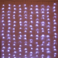Гирлянда эл.д/дома занавес Водопад 3*2,5м 360LED (св.провод) цв.белый 8реж. арт.725-0604