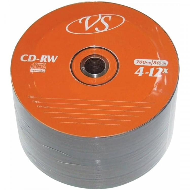 Диски VS CD-RW 80 4-12x Bulk/50 УПАКОВКА