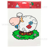 яяяУкрашение-наклейка на окно "Овечка" 22см арт.671739 яяяУкрашение-наклейка на окно "Овечка" 22см арт.671739