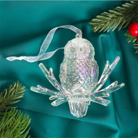 Украшение декор.подвеска пластик (Серия ледяная) "Сова" 10см арт.3576032 Украшение декор.подвеска пластик (Серия ледяная) "Сова" 10см арт.3576032