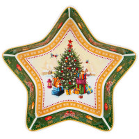 Блюдо "Елка" 17,5см звезда цв.зеленый арт.85-1610