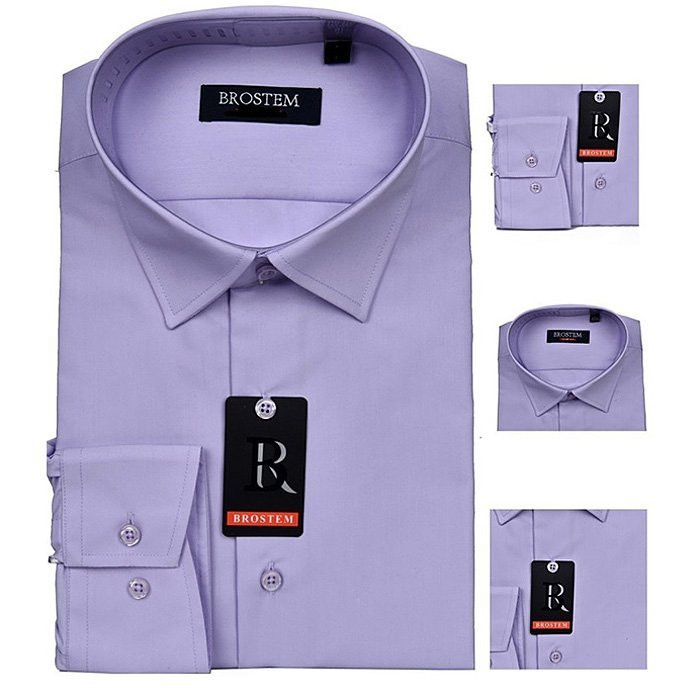 Сорочка детская длинный рукав размерный ряд 30/122-128-36/158-164 цвет сирень Brostem арт.MO4708d