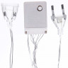 Гирлянда эл.д/дома занавес Дождь 1,5*2,5м 360LED (св.провод) цв.синий 8реж. арт.131-031