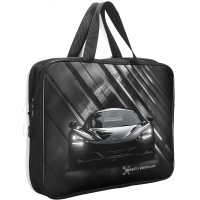 Папка А4 текстиль на молнии ручка-тесьма (Stavia) Скорость мультиколор арт.89261