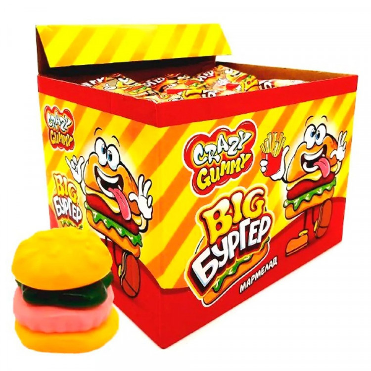 Жевательный мармелад Crazy Gummy Big Бургер 18гр  (Ст.36)