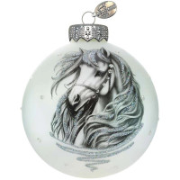 Шар стекло 08см (серия Символ года) "Конь контурный" п/у арт.КУ-80-254051