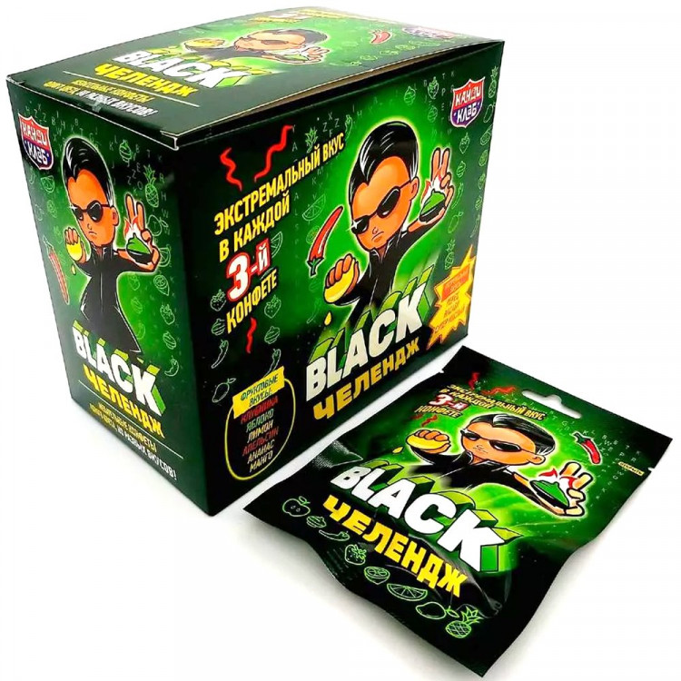 Жевательная конфета Black Челендж 15гр (Ст.20)