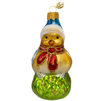 Украшение на ёлку стекло 11,5см "Зимняя птичка" п/у арт.ФУ-760