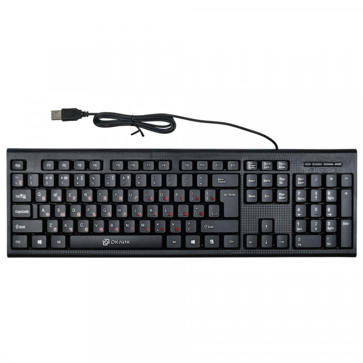 Клавиатура провод. Oklick 120M черный USB