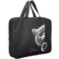 Папка А4 текстиль на молнии ручка-тесьма (Stavia) Лапка и мордочка мультиколор арт.89265