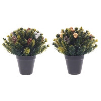 Елка настольная 13,5см (хвоя литая в кашпо) 2 вида арт.813761