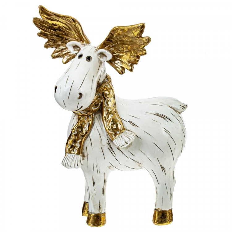 Статуэтка декоративная "Лось золотые рога" 24см арт.806753